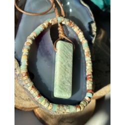 Zestaw boho kamienie naturalne amazonit jaspis