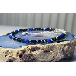 Turmalin Lapis Lazuli hematyt serduszko srebro 925