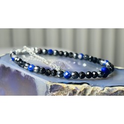 Turmalin Lapis Lazuli hematyt serduszko srebro 925