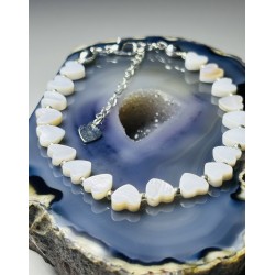 Muszla muszelka bransoletka serduszko srebro 925