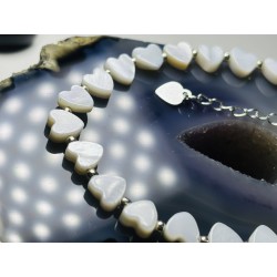 Muszla muszelka bransoletka serduszko srebro 925