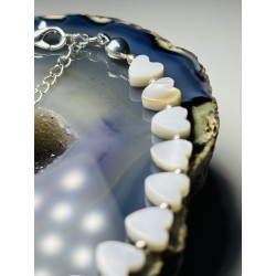 Muszla muszelka bransoletka serduszko srebro 925