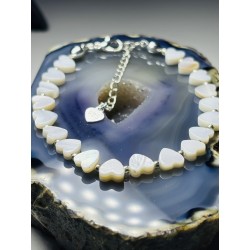 Muszla muszelka bransoletka serduszko srebro 925