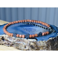 Piasek pustyni Lawa wulkaniczna bransoletka brązowa mieniąca