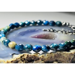 2 Ciemny morski Apatyt bransoletka kamienie naturalne