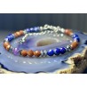 Piasek pustyni ametyst lapis lazuli hematyt srebro 925