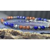Piasek pustyni ametyst lapis lazuli hematyt srebro 925