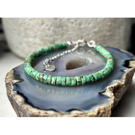 Bransoletka Turkus afrykański 4,5 mm srebro 925