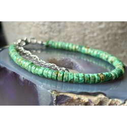 Bransoletka Turkus afrykański 4,5 mm srebro 925