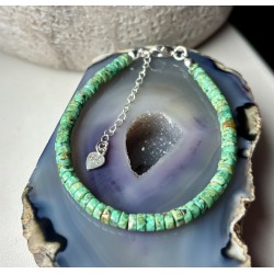 Bransoletka Turkus afrykański 4,5 mm srebro 925