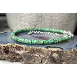 Bransoletka Turkus afrykański 4,5 mm srebro 925