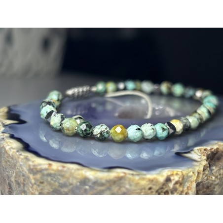 Bransoletka na sznurku Z Turkusem Afrykańskim