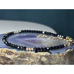 Bransoletka Spinel złote dodatki elegant