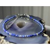 Bransoletka z kamieni naturalnych Lapis Lazuli srebro 925