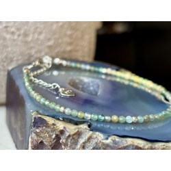 Bransoletka Apatyt transparent 2 mm srebro 925