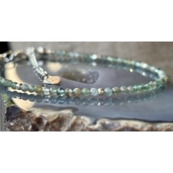 Bransoletka Apatyt transparent 2 mm srebro 925