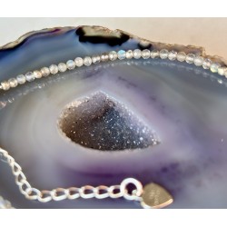 Bransoletka Labradoryt agat serce srebro 925