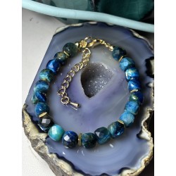 Zestaw 4 bransoletek personalizowanych z kamieni w kolorze kc gold