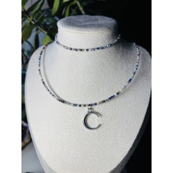 Zestaw sodalit bransoletka naszyjnik srebro 925