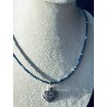 Zestaw lapis lazuli srebro 925 bransoletka naszyjnik