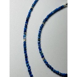 Zestaw lapis lazuli bransoletka naszyjnik srebro 925