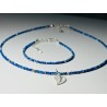 Zestaw lapis lazuli bransoletka naszyjnik srebro 925