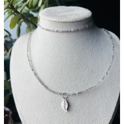 Ametyst liliowy kamień naturalny hoker naszyjnik z ametystu