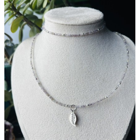 Ametyst liliowy kamień naturalny hoker naszyjnik z ametystu