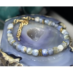 Bransoletka kyanit kwadraty kianit kamienie naturalne