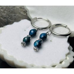 Kolczyki apatyt morskie kamień naturalny