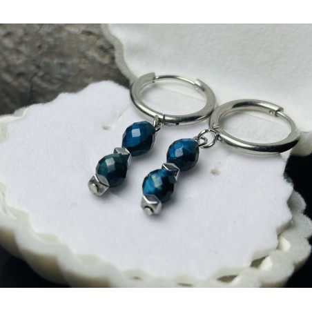 Kolczyki apatyt morskie kamień naturalny