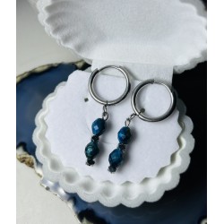 Kolczyki apatyt morskie kamień naturalny