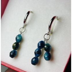 Apatyt kolczyki srebro 925 asymetryczne kamień naturalny