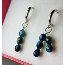 Apatyt kolczyki srebro 925 asymetryczne kamień naturalny