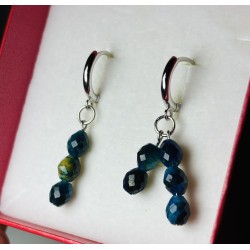 Apatyt kolczyki srebro 925 asymetryczne kamień naturalny