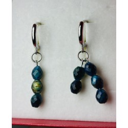 Apatyt kolczyki srebro 925 asymetryczne kamień naturalny