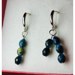 Apatyt kolczyki srebro 925 asymetryczne kamień naturalny